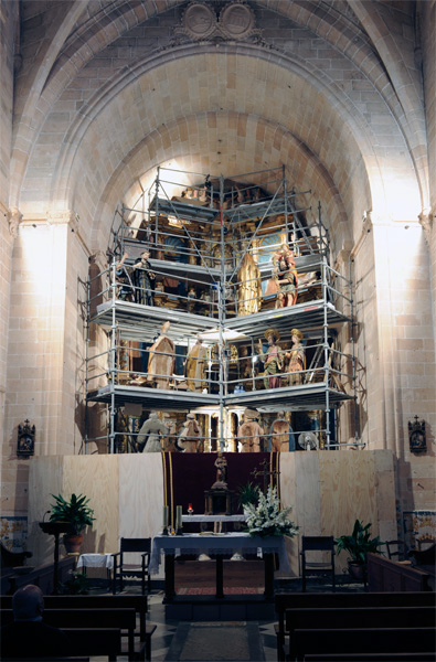 Iglesia de sant Pere i sant Pau. Restauración del retablo mayor.